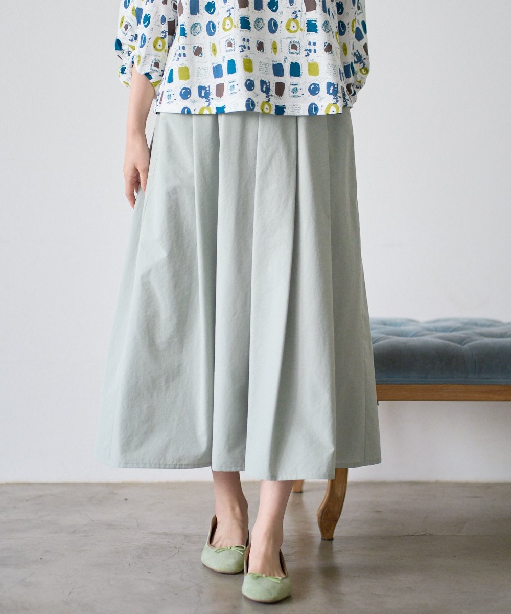 NGHGF33290 GIANNI LO GIUDICE(ジャンニ ロ ジュディチェ) [洗える]ポリエステルコットングログランスカート ネイビー