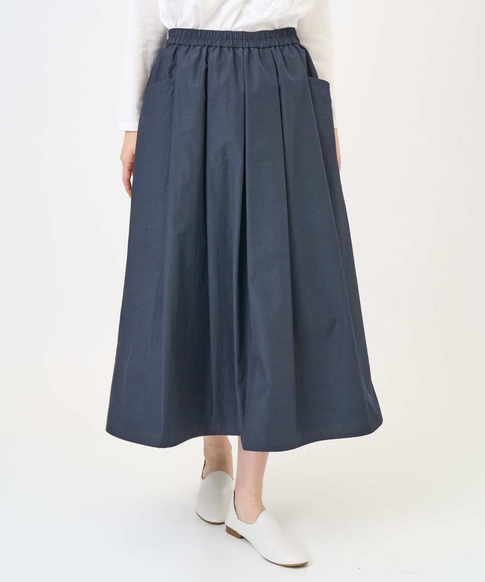 NGHGF33290 GIANNI LO GIUDICE(ジャンニ ロ ジュディチェ) [洗える]ポリエステルコットングログランスカート ネイビー