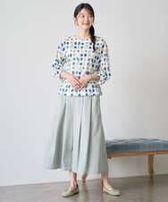 NGHGF33290 GIANNI LO GIUDICE(ジャンニ ロ ジュディチェ) [洗える]ポリエステルコットングログランスカート ネイビー