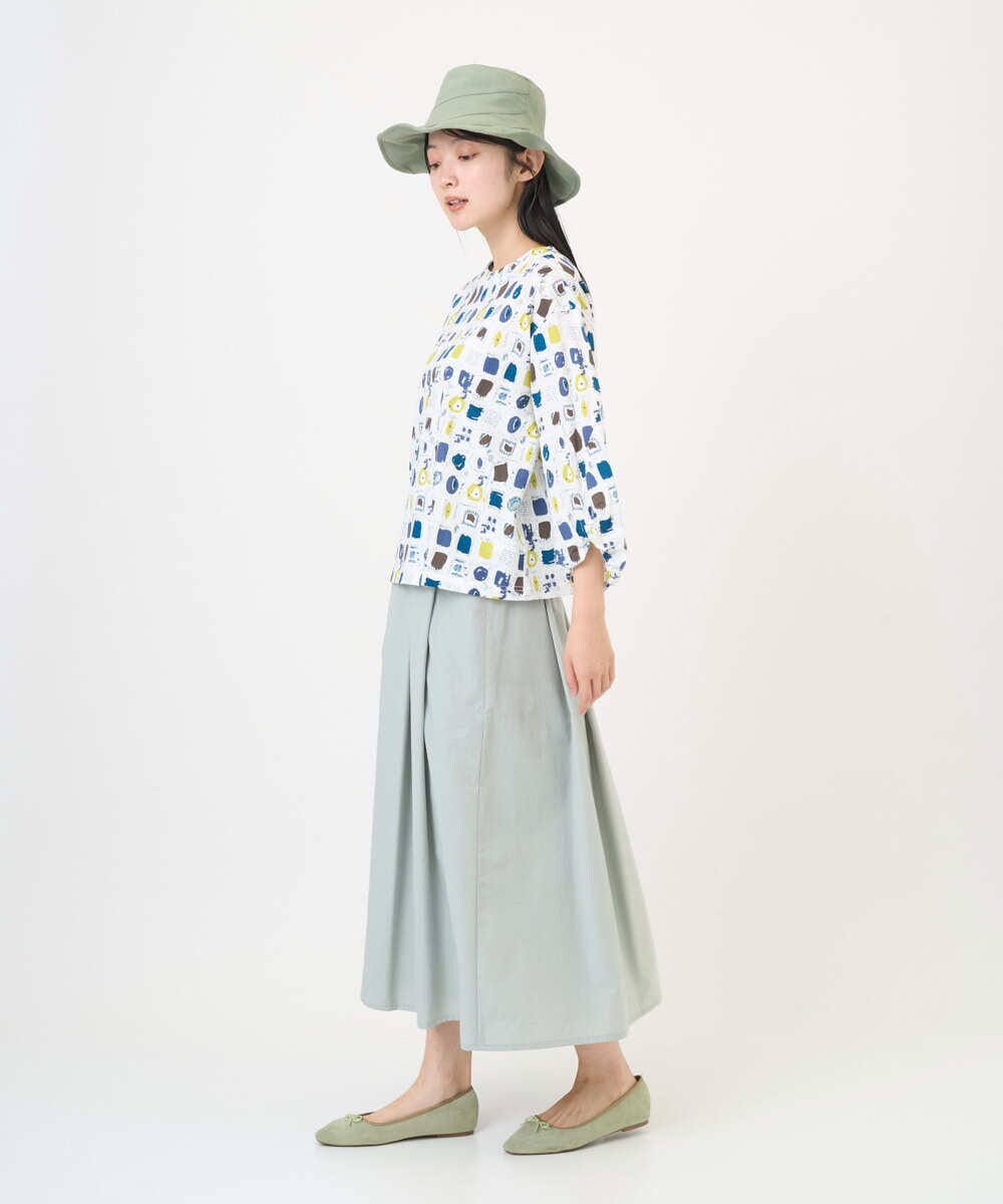 NGHGF33290 GIANNI LO GIUDICE(ジャンニ ロ ジュディチェ) [洗える]ポリエステルコットングログランスカート ネイビー