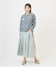 NGHGF33290 GIANNI LO GIUDICE(ジャンニ ロ ジュディチェ) [洗える]ポリエステルコットングログランスカート ネイビー