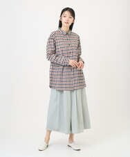 NGHGF33290 GIANNI LO GIUDICE(ジャンニ ロ ジュディチェ) [洗える]ポリエステルコットングログランスカート ネイビー