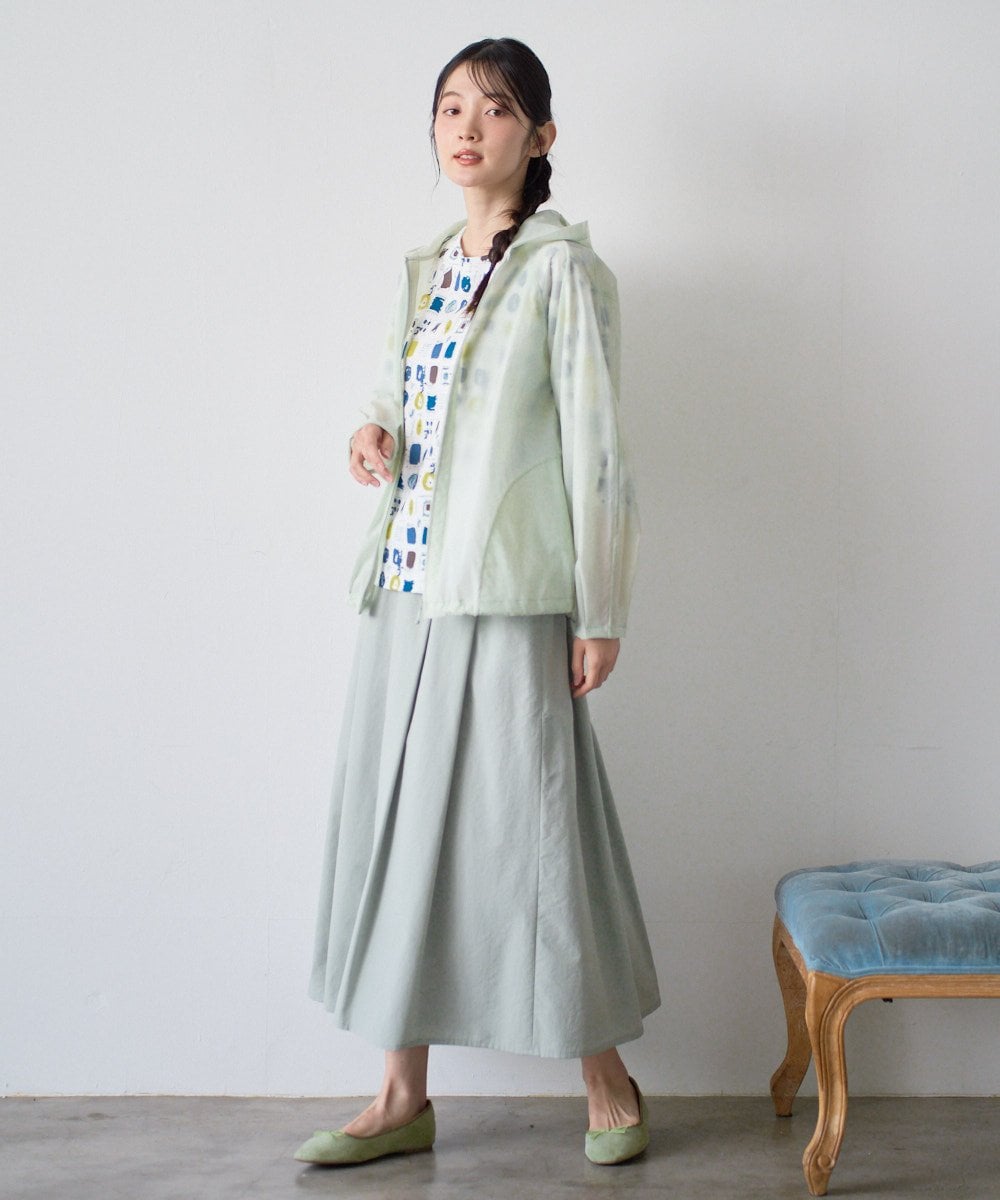 NGHGF33290 GIANNI LO GIUDICE(ジャンニ ロ ジュディチェ) [洗える]ポリエステルコットングログランスカート ネイビー