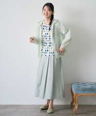 NGHGF33290 GIANNI LO GIUDICE(ジャンニ ロ ジュディチェ) [洗える]ポリエステルコットングログランスカート ネイビー