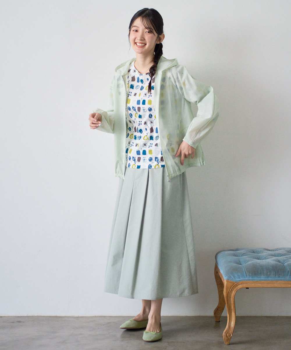 NGHGF33290 GIANNI LO GIUDICE(ジャンニ ロ ジュディチェ) [洗える]ポリエステルコットングログランスカート ネイビー