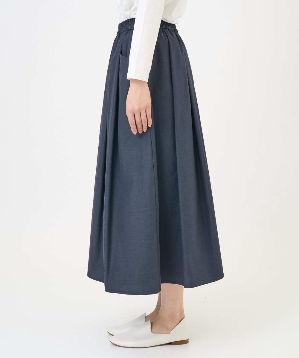 NGHGF33290 GIANNI LO GIUDICE(ジャンニ ロ ジュディチェ) [洗える]ポリエステルコットングログランスカート ネイビー