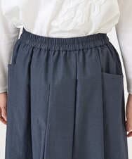 NGHGF33290 GIANNI LO GIUDICE(ジャンニ ロ ジュディチェ) [洗える]ポリエステルコットングログランスカート ネイビー