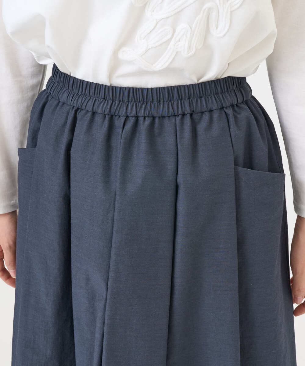 NGHGF33290 GIANNI LO GIUDICE(ジャンニ ロ ジュディチェ) [洗える]ポリエステルコットングログランスカート ネイビー