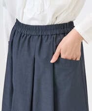 NGHGF33290 GIANNI LO GIUDICE(ジャンニ ロ ジュディチェ) [洗える]ポリエステルコットングログランスカート ネイビー