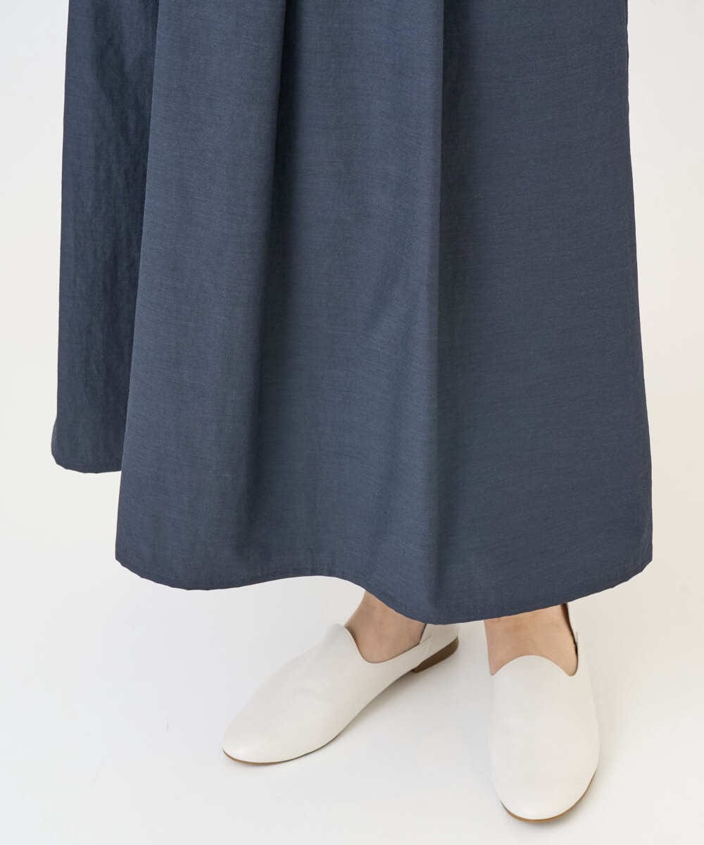 NGHGF33290 GIANNI LO GIUDICE(ジャンニ ロ ジュディチェ) [洗える]ポリエステルコットングログランスカート ネイビー