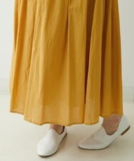 NGHGS30200 GIANNI LO GIUDICE(ジャンニ ロ ジュディチェ) [洗える]コットンボイルギャザースカート イエロー