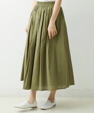 NGHGS30200 GIANNI LO GIUDICE(ジャンニ ロ ジュディチェ) [洗える]コットンボイルギャザースカート カーキ