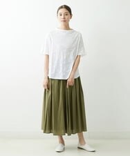 NGHGS30200 GIANNI LO GIUDICE(ジャンニ ロ ジュディチェ) [洗える]コットンボイルギャザースカート カーキ