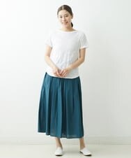 NGHGS30200 GIANNI LO GIUDICE(ジャンニ ロ ジュディチェ) [洗える]コットンボイルギャザースカート ライトグリーン