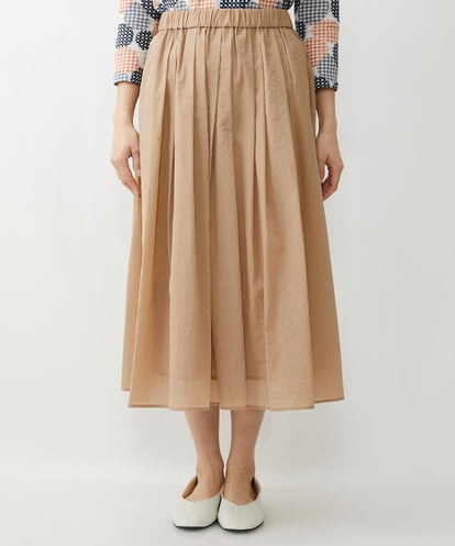 NGHGU17330  [日本製]クレイペーパーナイロンギャザースカート