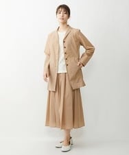 NGHGU17330 GIANNI LO GIUDICE(ジャンニ ロ ジュディチェ) [日本製]クレイペーパーナイロンギャザースカート ベージュ