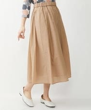 NGHGU17330 GIANNI LO GIUDICE(ジャンニ ロ ジュディチェ) [日本製]クレイペーパーナイロンギャザースカート ベージュ