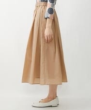 NGHGU17330 GIANNI LO GIUDICE(ジャンニ ロ ジュディチェ) [日本製]クレイペーパーナイロンギャザースカート ベージュ