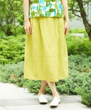 NGHHA10360 GIANNI LO GIUDICE(ジャンニ ロ ジュディチェ) [洗える]ドットジャガードスカート イエロー