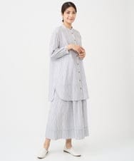 NGHHC20290 GIANNI LO GIUDICE(ジャンニ ロ ジュディチェ) [洗える]コットンタックドビースカート ホワイト×ブルー