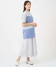 NGHHC20290 GIANNI LO GIUDICE(ジャンニ ロ ジュディチェ) [洗える]コットンタックドビースカート ホワイト×ブルー