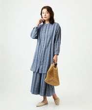 NGHHC22290 GIANNI LO GIUDICE(ジャンニ ロ ジュディチェ) [洗える]ドビーシャーリングスカート ネイビー