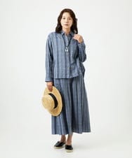 NGHHC22290 GIANNI LO GIUDICE(ジャンニ ロ ジュディチェ) [洗える]ドビーシャーリングスカート ネイビー