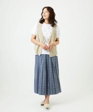 NGHHC22290 GIANNI LO GIUDICE(ジャンニ ロ ジュディチェ) [洗える]ドビーシャーリングスカート ネイビー