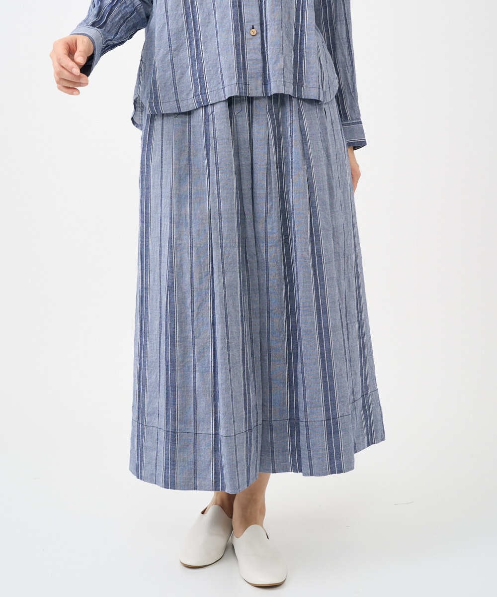 NGHHC22290 GIANNI LO GIUDICE(ジャンニ ロ ジュディチェ) [洗える]ドビーシャーリングスカート ネイビー