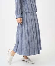 NGHHC22290 GIANNI LO GIUDICE(ジャンニ ロ ジュディチェ) [洗える]ドビーシャーリングスカート ネイビー