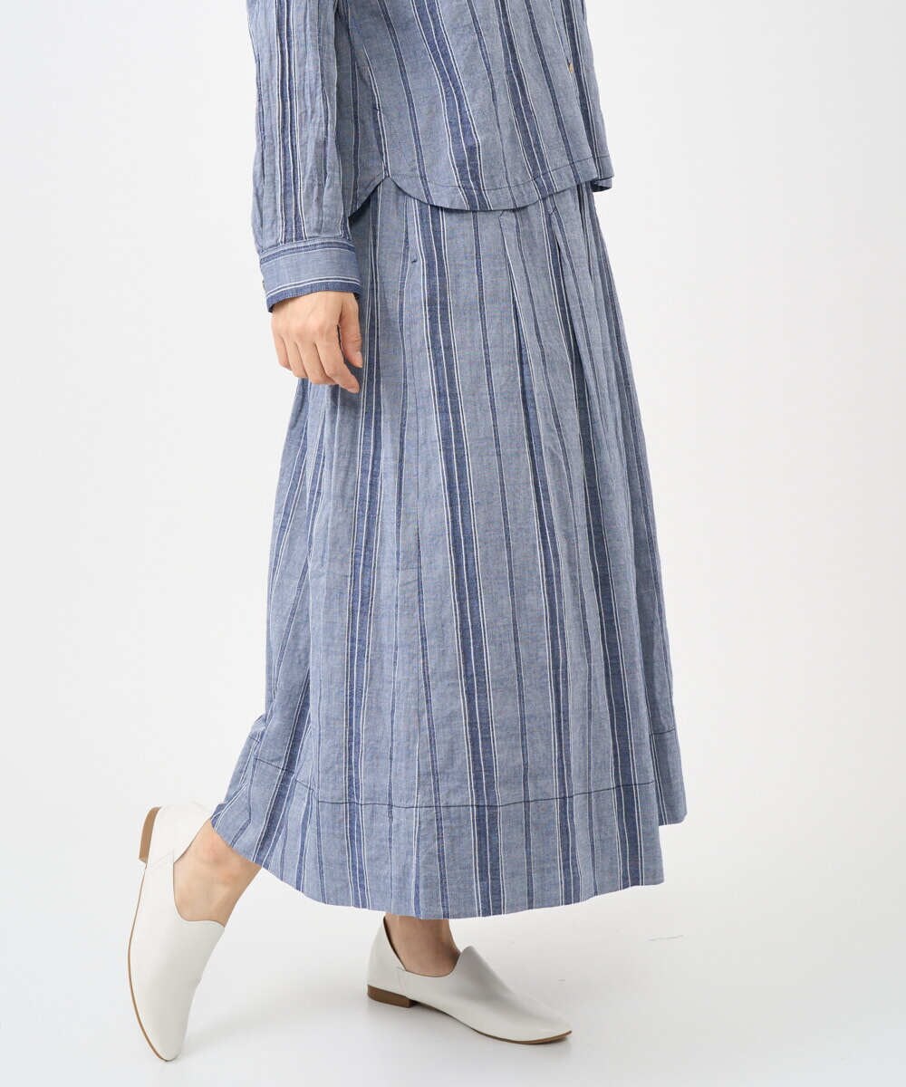 NGHHC22290 GIANNI LO GIUDICE(ジャンニ ロ ジュディチェ) [洗える]ドビーシャーリングスカート ネイビー