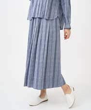 NGHHC22290 GIANNI LO GIUDICE(ジャンニ ロ ジュディチェ) [洗える]ドビーシャーリングスカート ネイビー