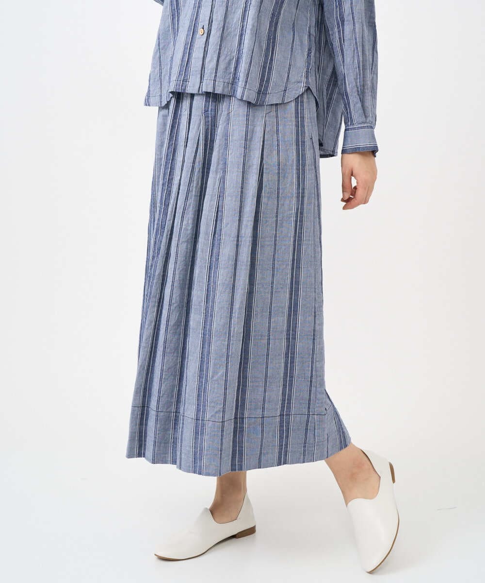 NGHHC22290 GIANNI LO GIUDICE(ジャンニ ロ ジュディチェ) [洗える]ドビーシャーリングスカート ネイビー