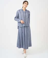 NGHHC22290 GIANNI LO GIUDICE(ジャンニ ロ ジュディチェ) [洗える]ドビーシャーリングスカート ネイビー