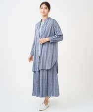 NGHHC22290 GIANNI LO GIUDICE(ジャンニ ロ ジュディチェ) [洗える]ドビーシャーリングスカート ネイビー