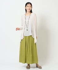 NGHHD05200 GIANNI LO GIUDICE(ジャンニ ロ ジュディチェ) [洗える]コットンシアサッカースカート グリーン