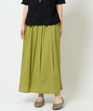 NGHHD05200 GIANNI LO GIUDICE(ジャンニ ロ ジュディチェ) [洗える]コットンシアサッカースカート グリーン