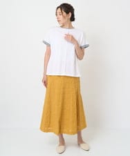 NGHHT01270 GIANNI LO GIUDICE(ジャンニ ロ ジュディチェ) [洗える]先染めチェックパネルスカート イエロー