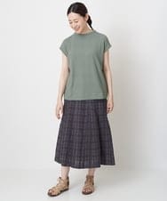 NGHHT01270 GIANNI LO GIUDICE(ジャンニ ロ ジュディチェ) [洗える]先染めチェックパネルスカート ブラック