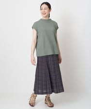 NGHHT01270 GIANNI LO GIUDICE(ジャンニ ロ ジュディチェ) [洗える]先染めチェックパネルスカート ブラック