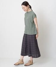 NGHHT01270 GIANNI LO GIUDICE(ジャンニ ロ ジュディチェ) [洗える]先染めチェックパネルスカート ブラック