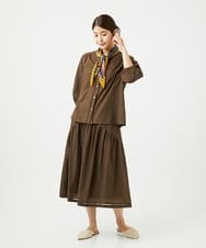 NGHJB01330 GIANNI LO GIUDICE(ジャンニ ロ ジュディチェ) [洗える・日本製]ミラクルウェーブスカート ブラウン
