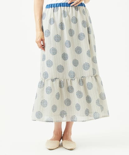 NGHJB12360 GIANNI LO GIUDICE [洗える・日本製]サッカードットプリントスカート