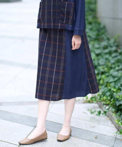 NGHJB22360 GIANNI LO GIUDICE [洗える・日本製]二重織チェックスカート