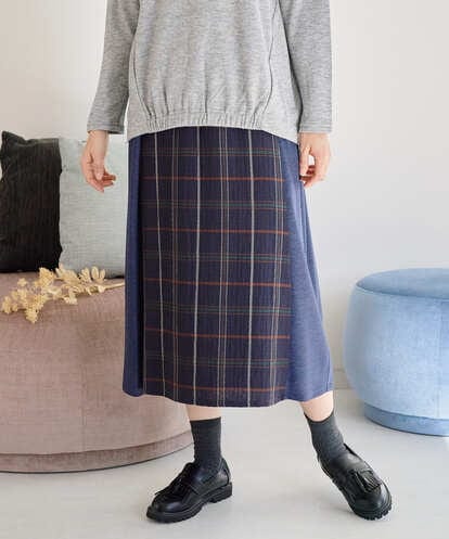 NGHJB22360 GIANNI LO GIUDICE [洗える・日本製]二重織チェックスカート