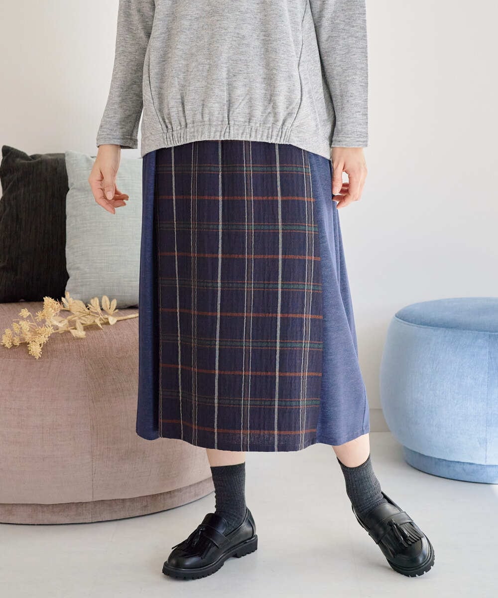 NGHJB22360 GIANNI LO GIUDICE [洗える・日本製]二重織チェックスカート
