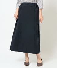 NGHJD11390 GIANNI LO GIUDICE(ジャンニ ロ ジュディチェ) [日本製]ウールステッチストライプスカート ネイビー