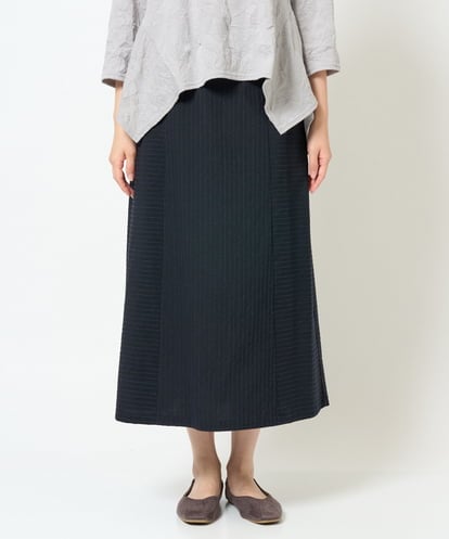 NGHJD11390 GIANNI LO GIUDICE [日本製]ウールステッチストライプスカート