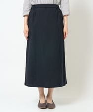 NGHJD11390 GIANNI LO GIUDICE(ジャンニ ロ ジュディチェ) [日本製]ウールステッチストライプスカート ネイビー