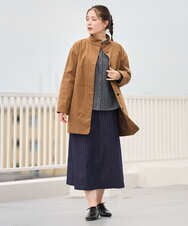 NGHJD14300 GIANNI LO GIUDICE(ジャンニ ロ ジュディチェ) [洗える]デニムライクシャンブレースカート ネイビー